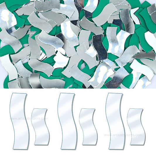 Wave Shape Mirror | Qty : 200grms | M08
