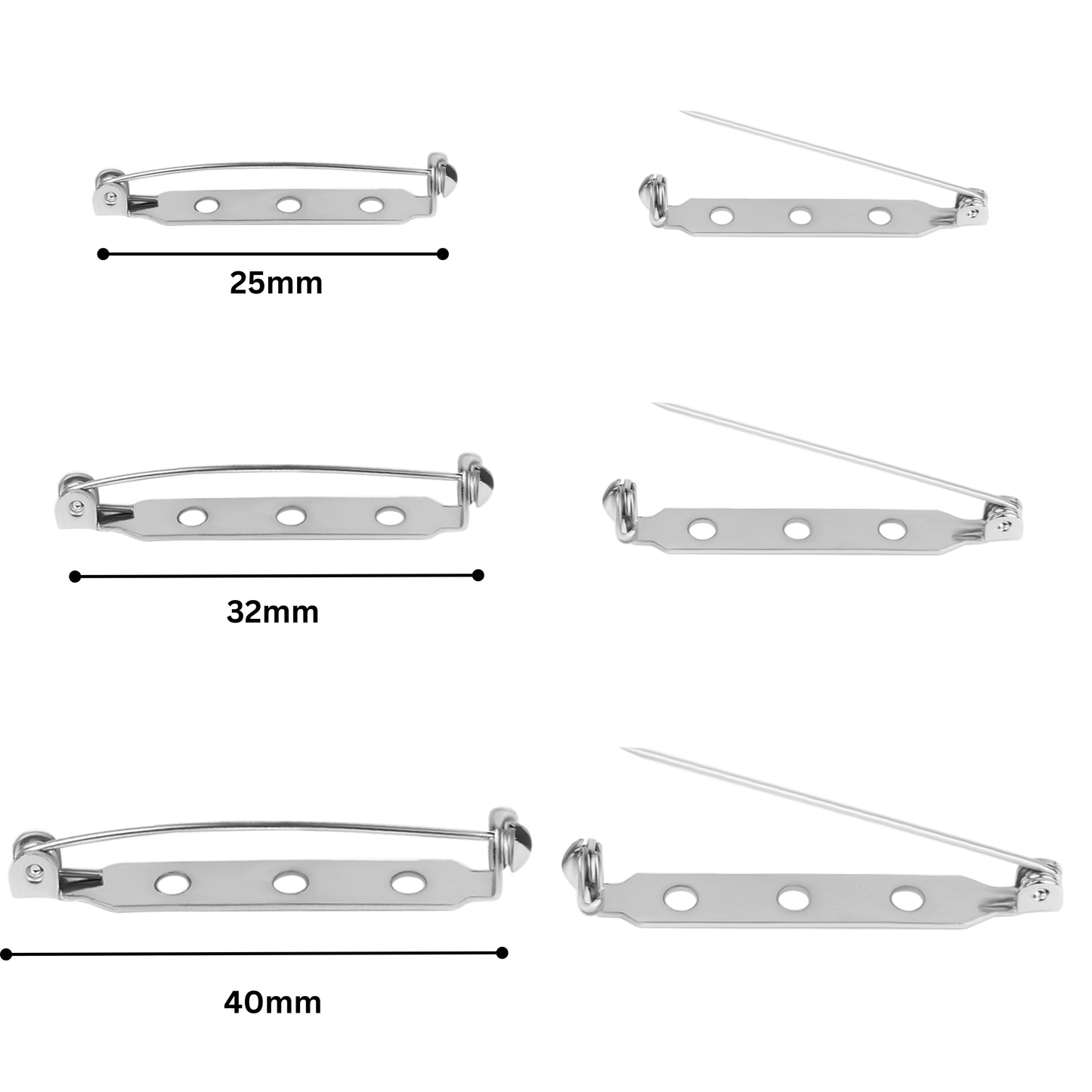 Double lock Brooch Pin | Qty : 100pcs | BP10