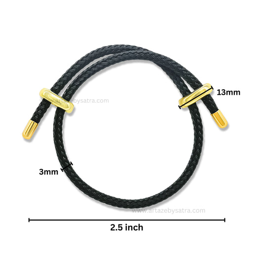 Black Adjustable Bracelet | Size : 2.5inch | Qty : 1pc | B23