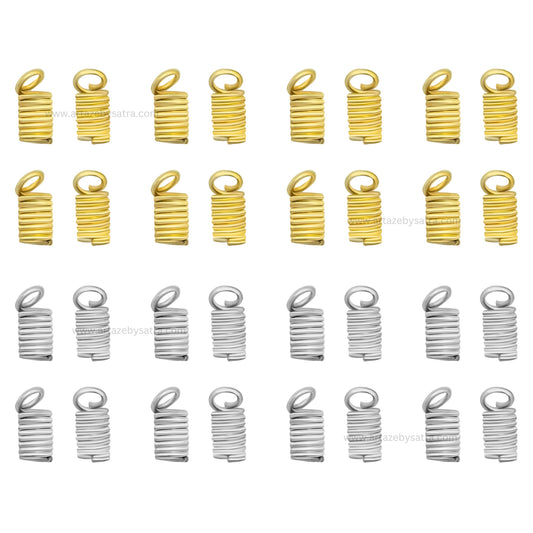 Spring Fastener Crimp Clasp | Size : 9mm | Qty : 100g | BF11