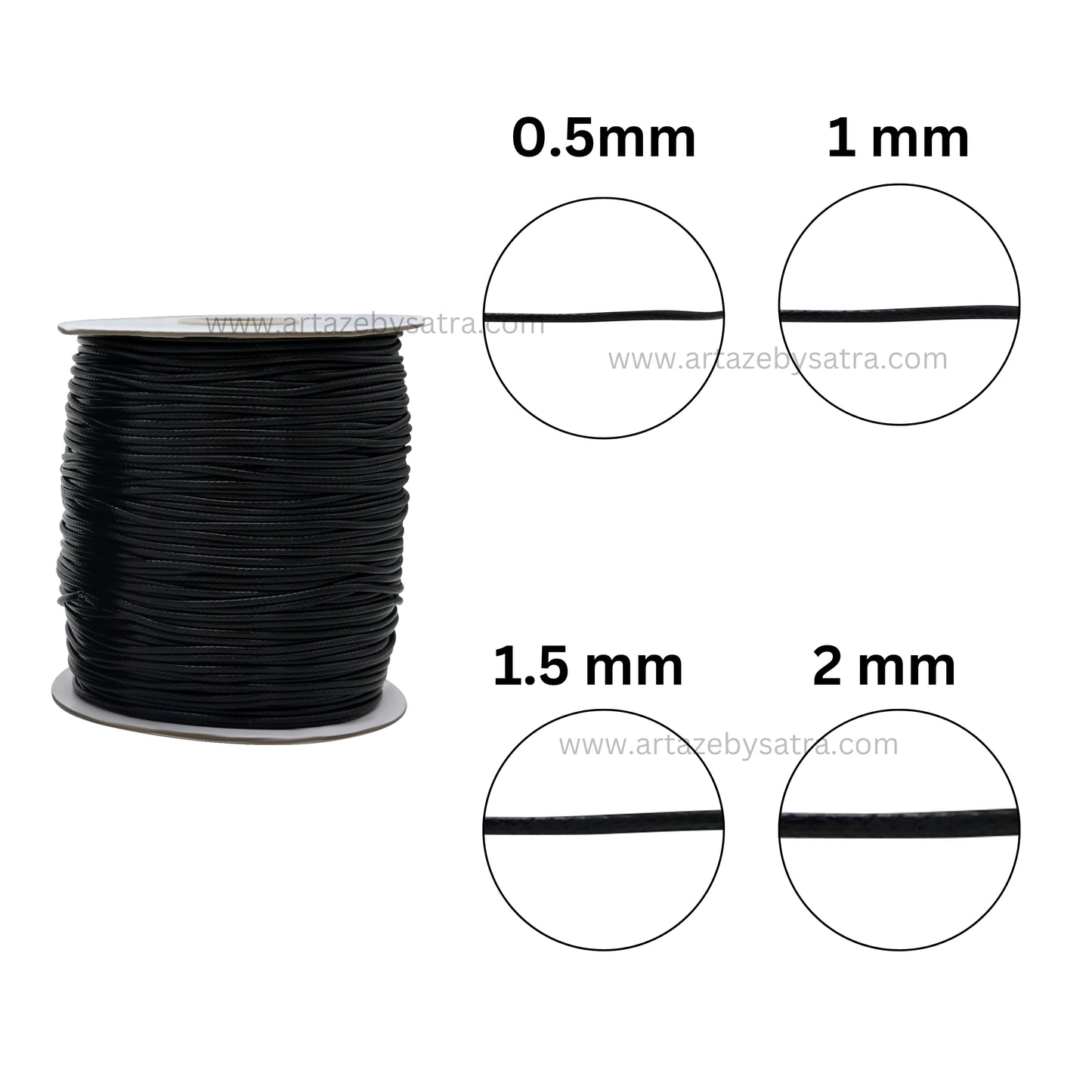 Black Cord | Size : 50-60Mtr Roll | Qty : 1pc