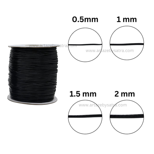 Black Cord | Size : 50-60Mtr Roll | Qty : 1pc | WT08
