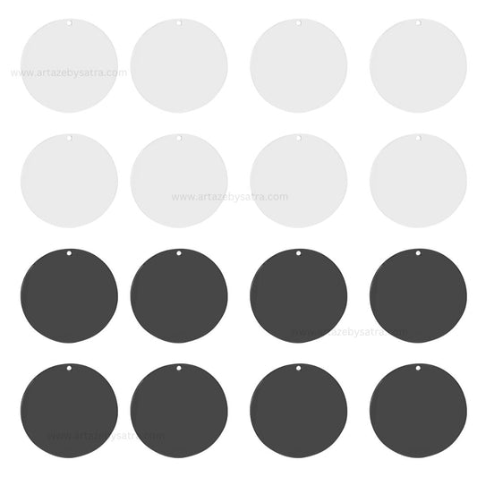1 Loop Plain Round Matt Finish Metal Art | Size : 40mm | Qty : 100g | MF07