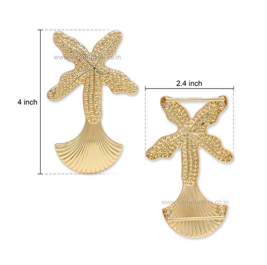 Starfish & Shell Tail Statement Buckle | Qty : 2pcs