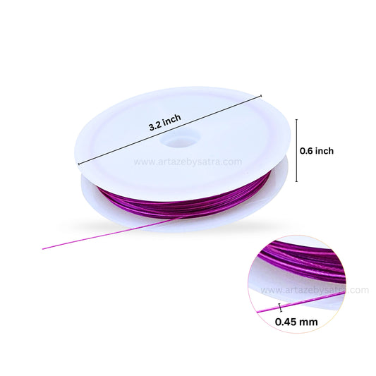 Jewelry Gair Wire | Size : 0.5mm | Qty : 10 rolls-Approx 35mtr per roll | WT32