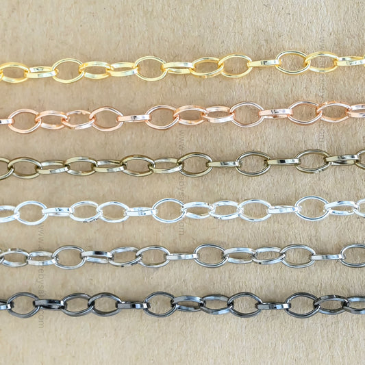 Iron Oval Chain | Size : H-6mm W-8mm | Qty : 100g | IC08