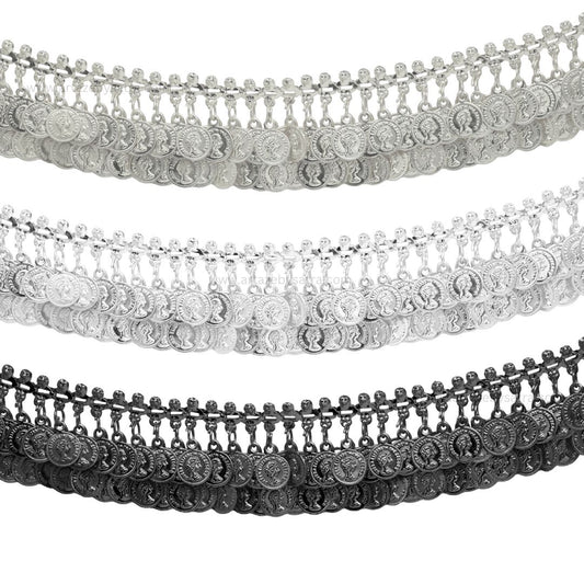 Coin Tassel Trim Iron Belts | Size : 36inch | Qty : 1pc | IB05