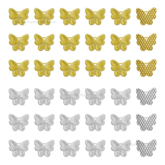 Butterfly Brass Charms | High Quality | Size : 11mm | Qty : 6pcs