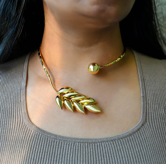Brass Designer Choker | 18k Gold Plated (High Quality) | Qty : 1pc | DC44