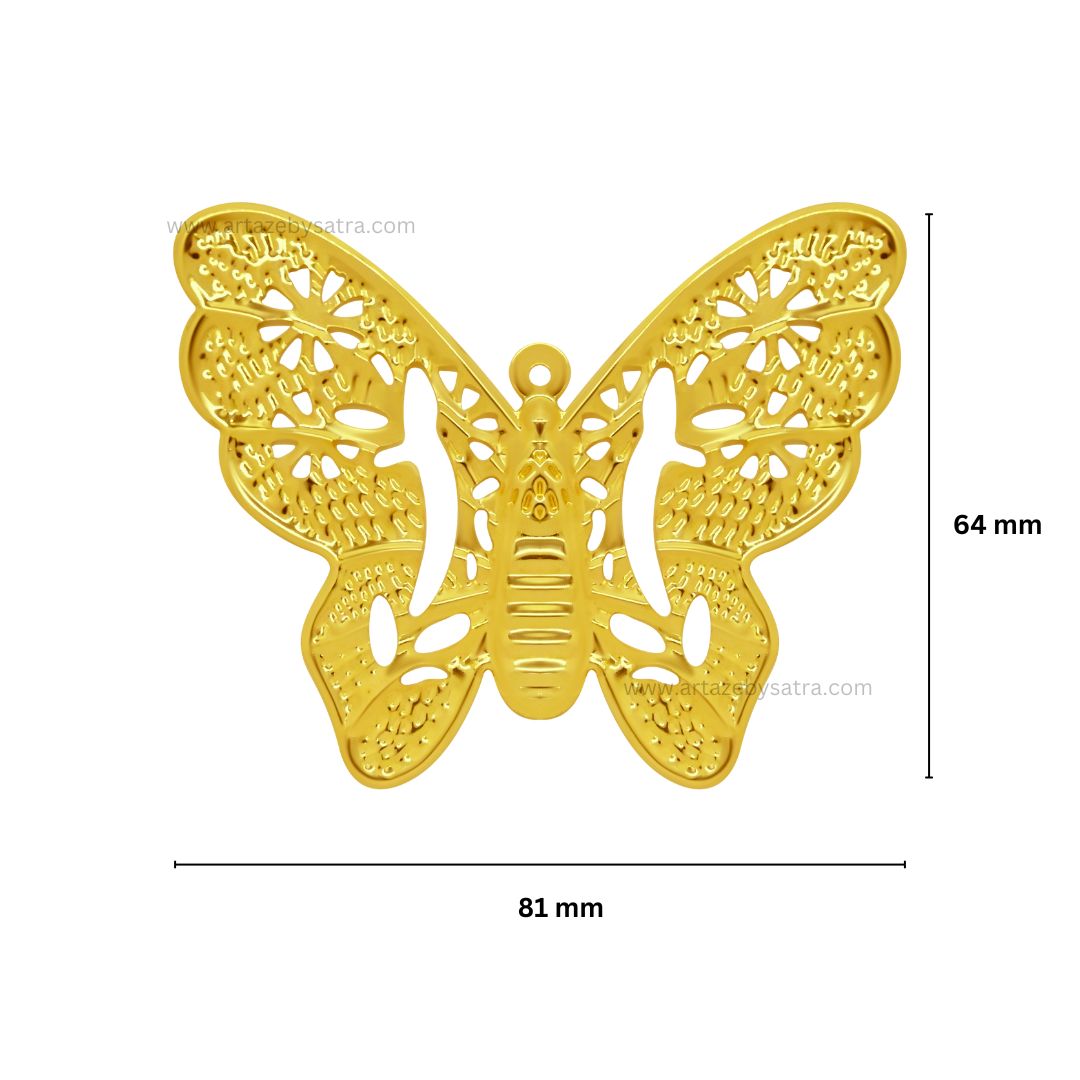 Butterfly Metal Art | Size : 64mm | Qty : 10pcs | F-6-19 | MA09