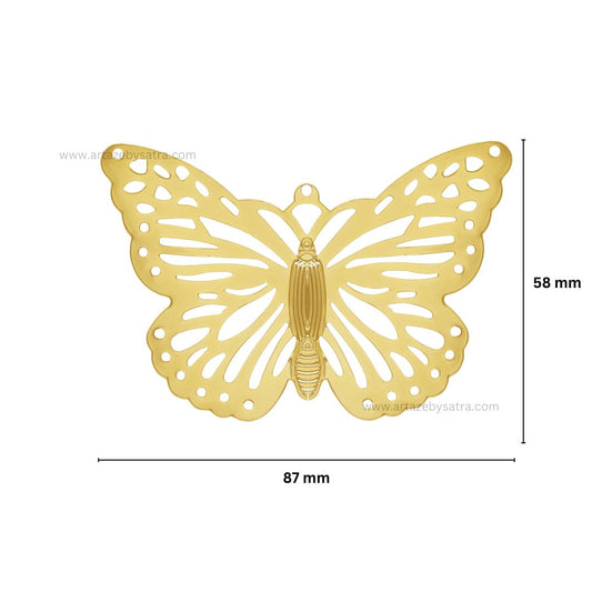 Butterfly Metal Art | Size : 58mm | Qty : 10pcs | F-6-15 | MA04
