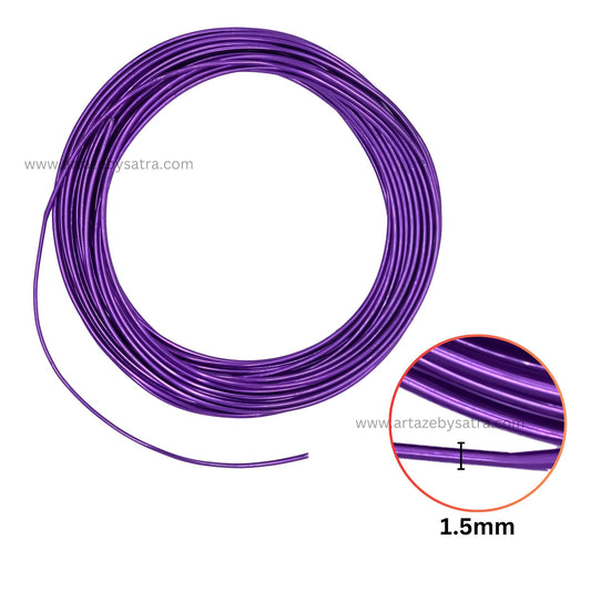Wire Crafts Multi-Colored Aluminium Craft Wire | Qty : 50g roll | Size : 1.5mm | WT02