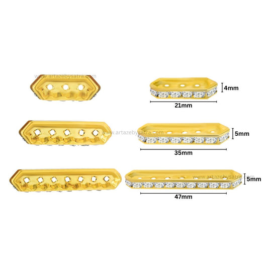 Crystal Spacer Bar Link Connectors | BF95