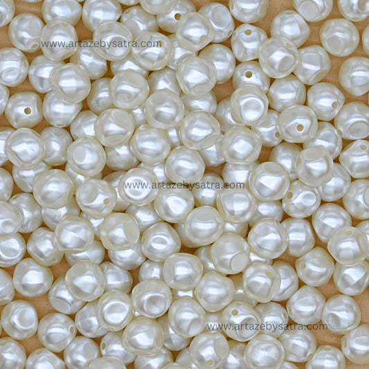 Irregular Round Plastic Pearl Beads | Size : 10mm | PPB109