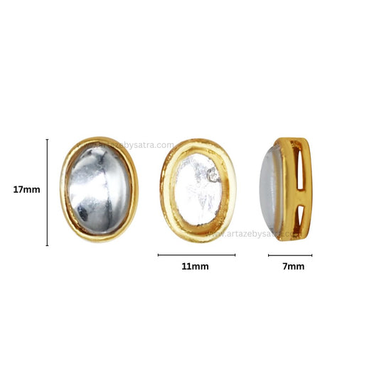 Meenakari Kundan Beads | Size : 17mm | Qty : 12pcs | MKB37