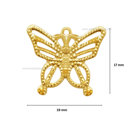 Butterfly Metal Art | Size : 17mm | Qty : 50pcs | F-6-1 | MA03