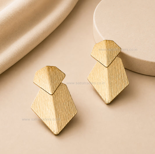 Geometric Brushed Statement Buckle | Qty : 2pcs