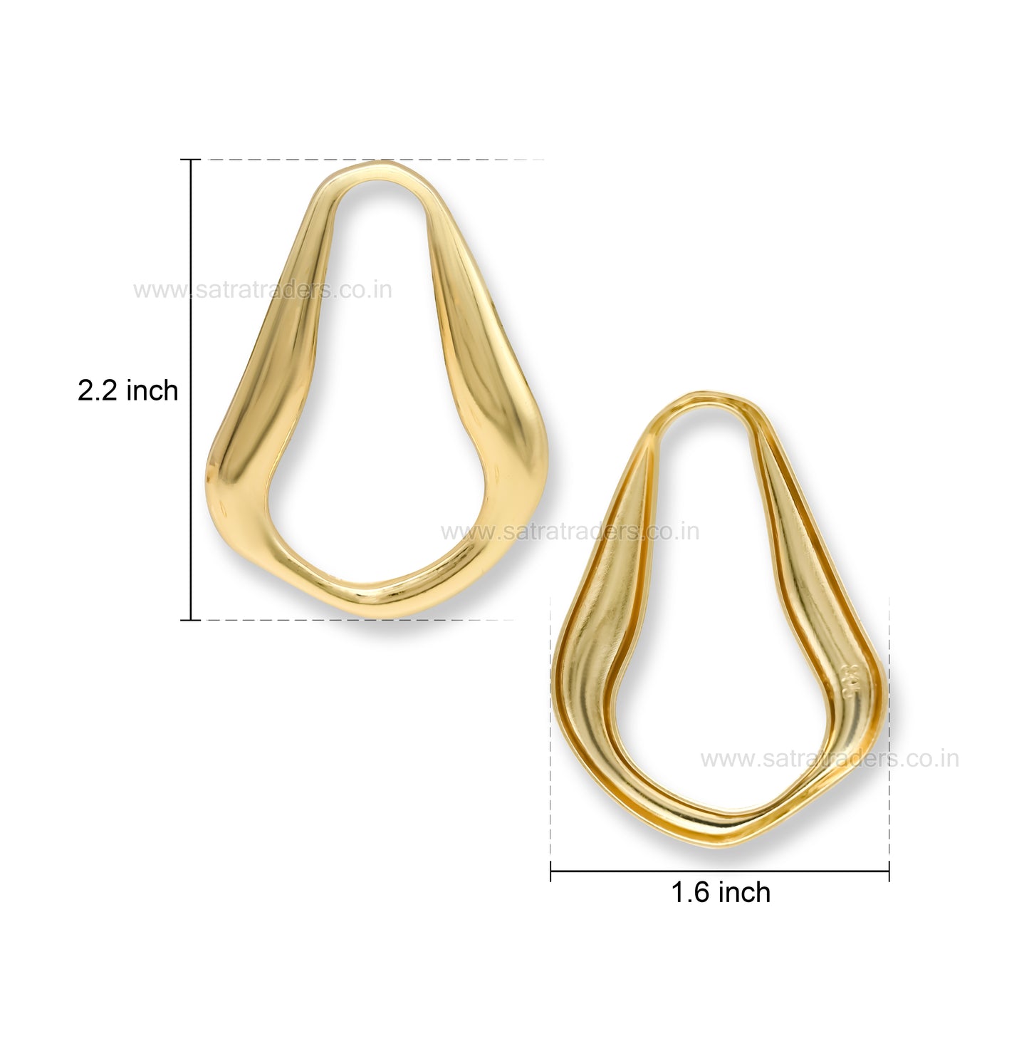Sculptural Scarf Ring & Link Connector | Qty : 2pcs