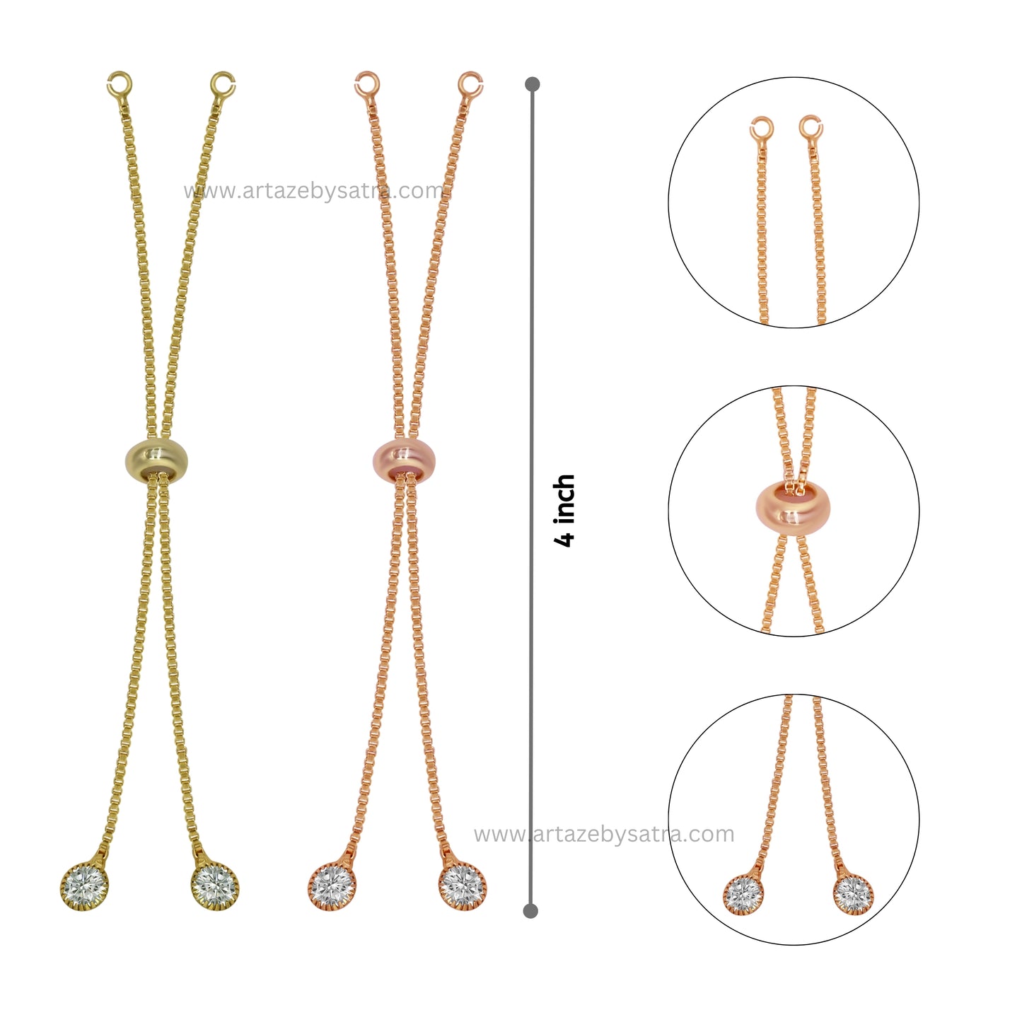 Bracelet Adjustable Slider | Size : 4inch | Qty : 10pcs | B02