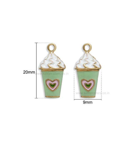 Coffee Cup Charm Pendant | Size : 20mm | Qty : 1pcs | CHE174