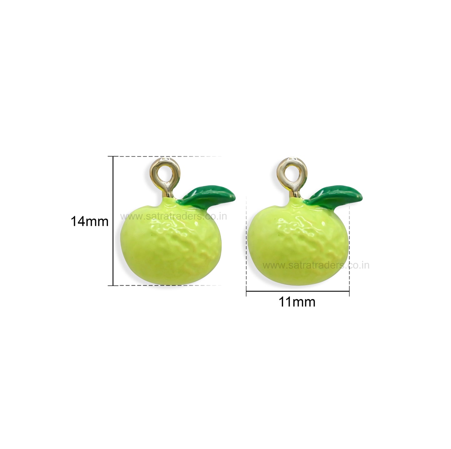 Guva Fruit Charm Pendant | Size : 14mm | Qty : 1pc | CHE190