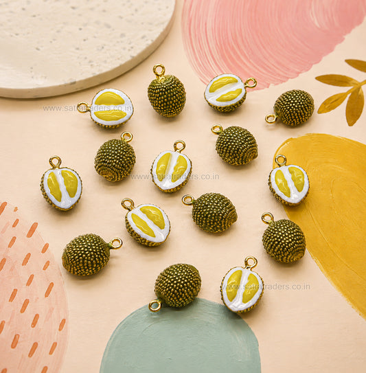 Jackfruit Fruit Charm Pendant | Size : 17mm | Qty : 1pc | CHE187