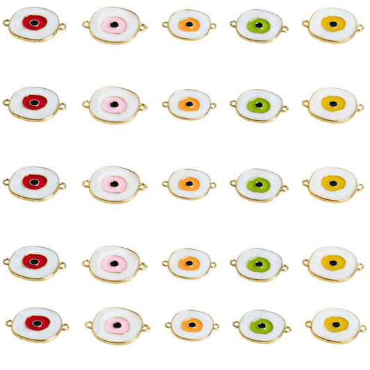 Evil Eye Connector Charms | Size : 20mm | 04pcs