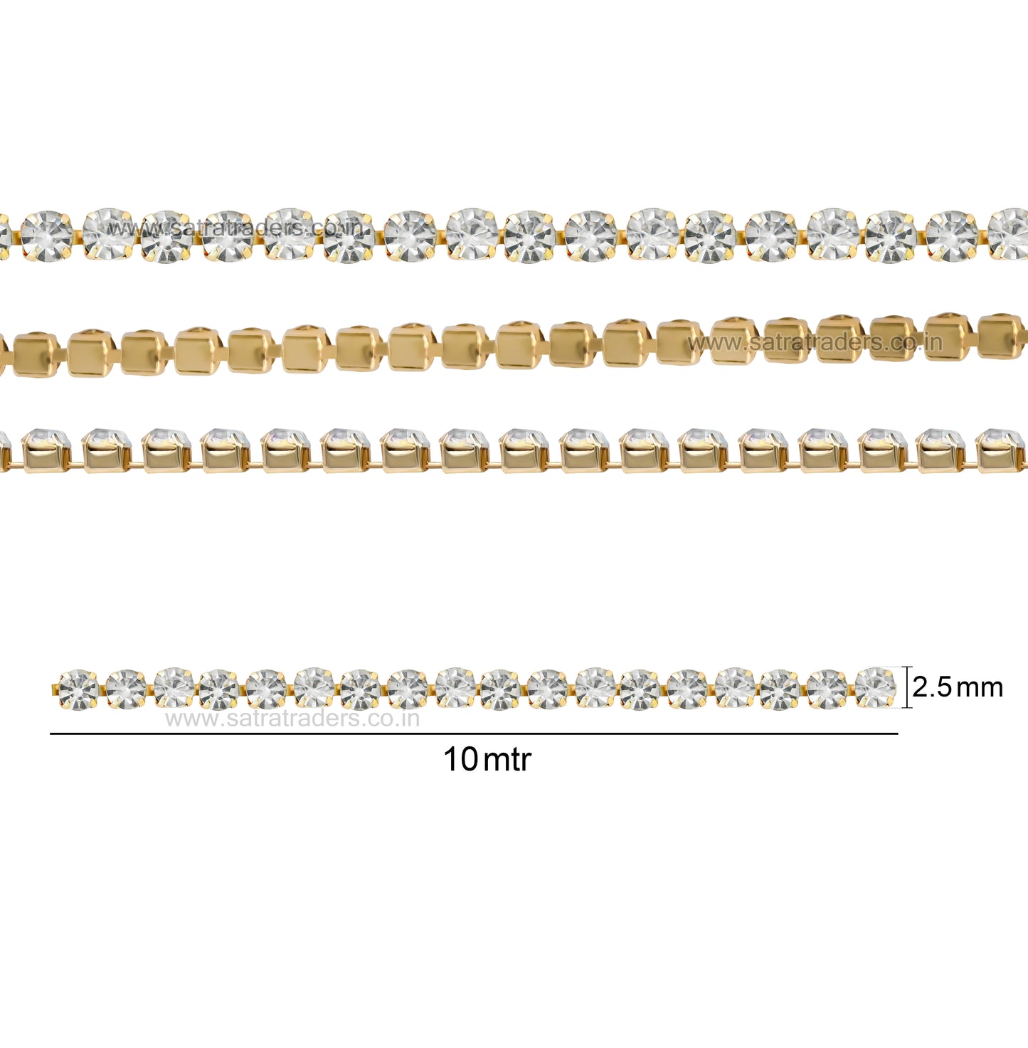 Elegant Crystal Rhinestone Chain | Qty : 10mtr | DC12