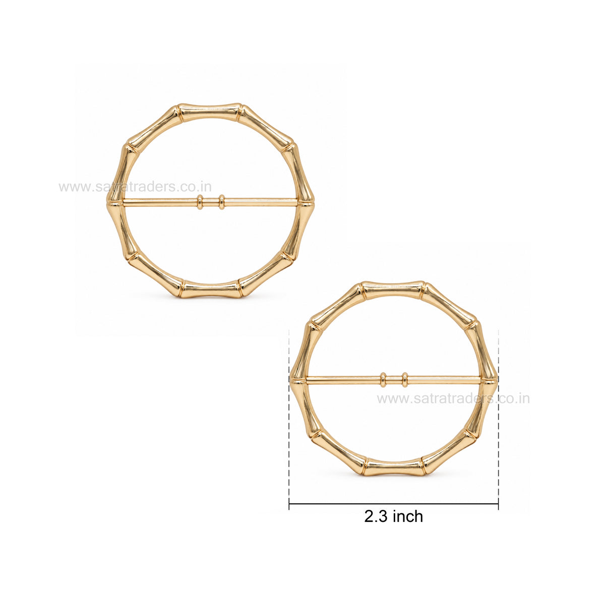 Circular Slide Ring Scarf Clasp & Garment Buckle | Qty : 2pcs
