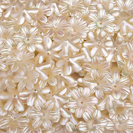 Flower Hair Accessories Single Hole | Size : 23mm | Qty : 25pcs | HA27