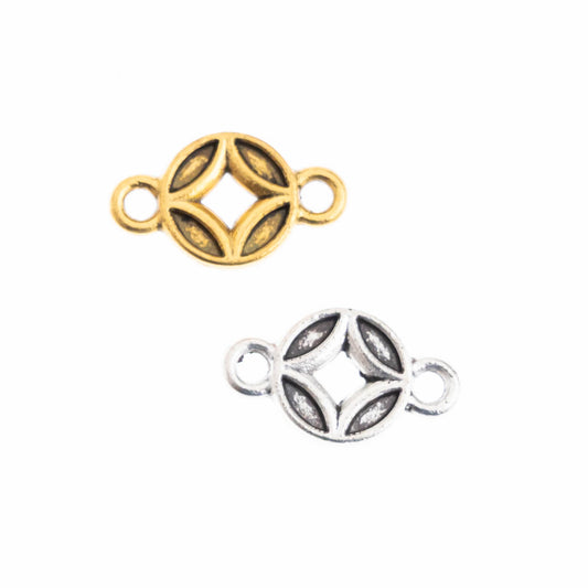 Circle Alloy Connector Charms | Size : 10mm | Qty : 100g (approx 570pcs)
