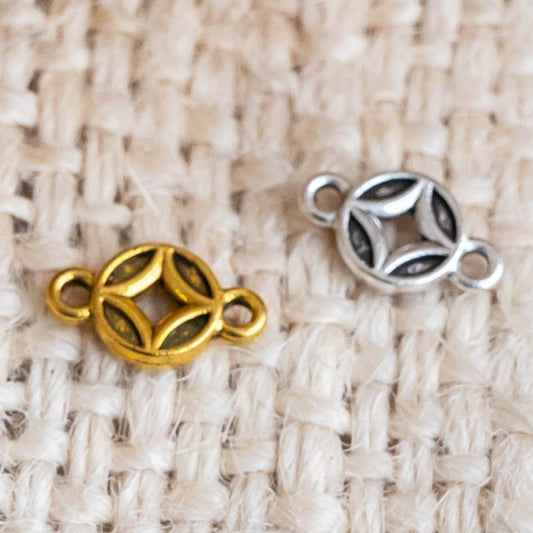 Circle Alloy Connector Charms | Size : 10mm | Qty : 100g (approx 570pcs)