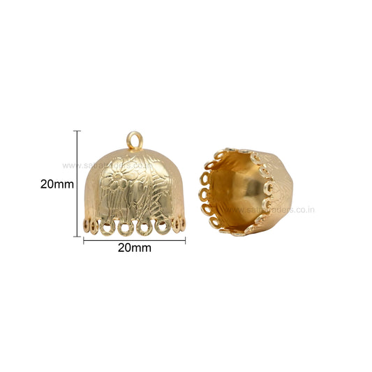 Hexagon Floral Jhumki | Qty : 6pcs-3pair | EF91