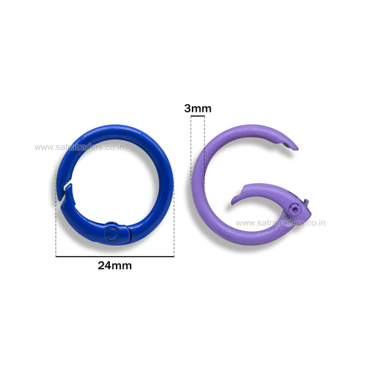 Assorted Matte Round Metal Lock | Size : 24mm | Qty : 20pcs | BF48a