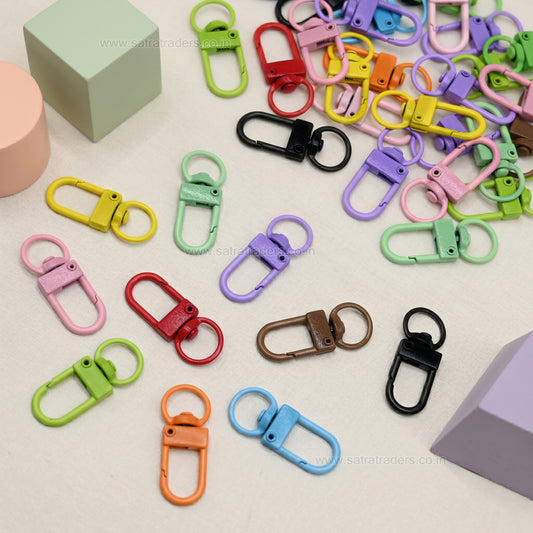Assorted Matte Metal Lobster Claw Clasps | Size : 32mm | Qty : 20pcs | BF47a
