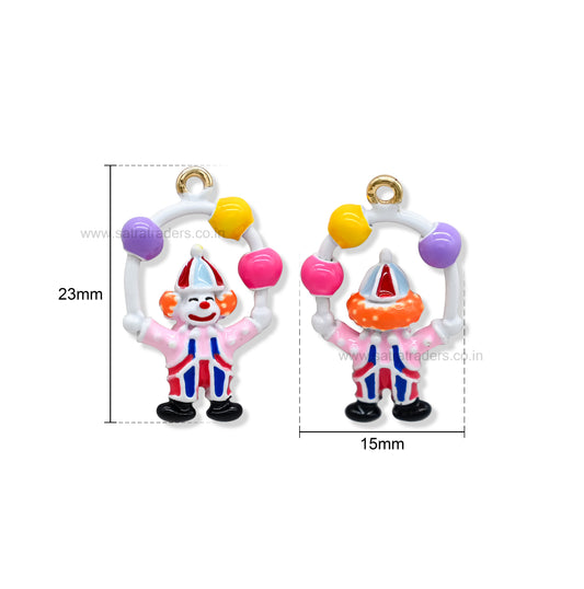 Juggling Clown Charm Pendant | Size : 23mm | Qty : 1pc | CHE182