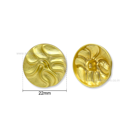 Sculptural Wave Coin Garment Accent with Loop | Qty : 4pcs | G-1-19