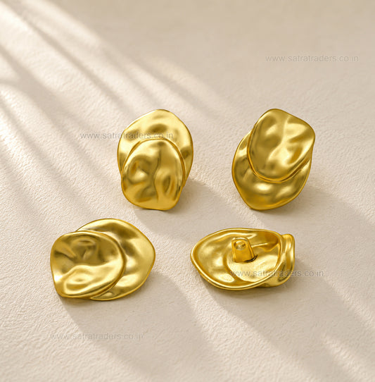 Overlapping Petal Shank Button with 2 Loop | Qty : 4pcs | G-1-24