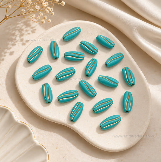 Melon Oval Plastic Beads | Size : 20mm | PB92