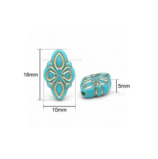 Diamond Oval Plastic Beads | Size : 16mm | PB89
