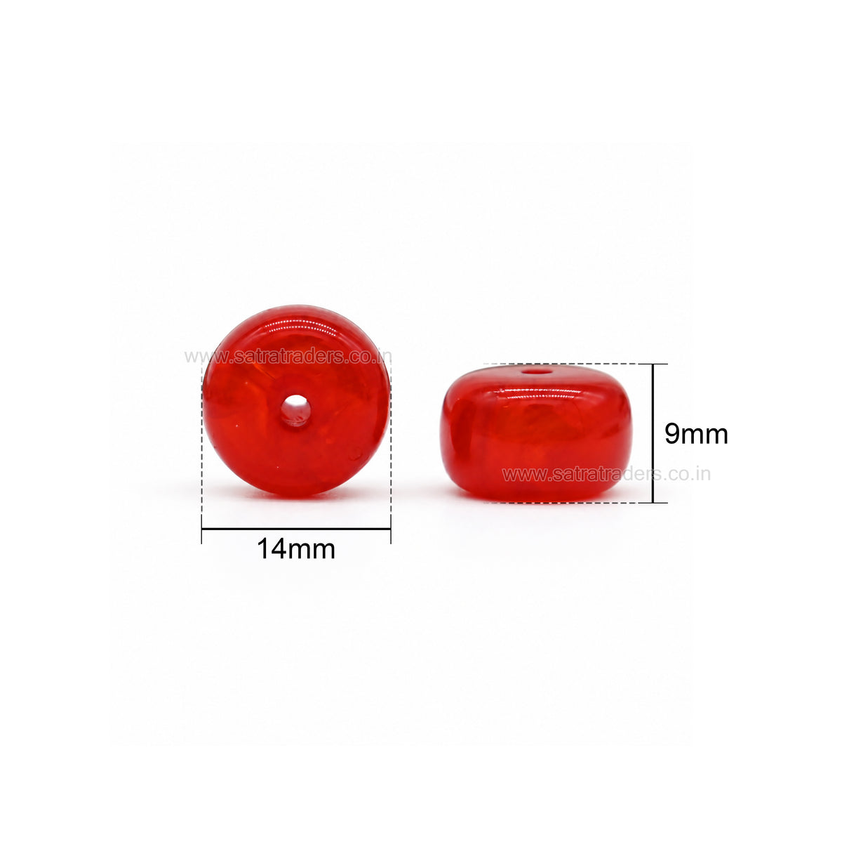 Assorted Rondelle Plastic Beads | Size : 14mm*9mm | PB98