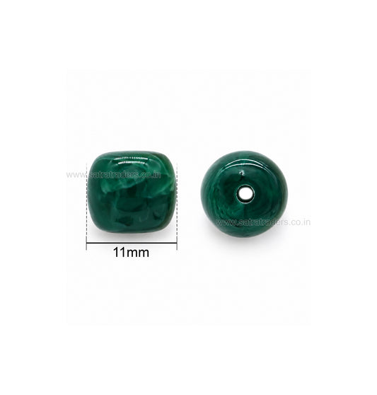 Assorted Rounded Drum Plastic Beads | Size : 11mm | PB144