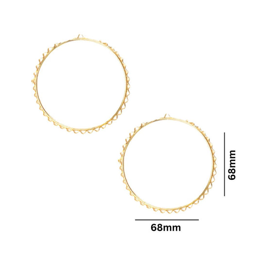 Earring Base 35 Naka Bali | Size : 68mm | Qty : 10pcs | EF82