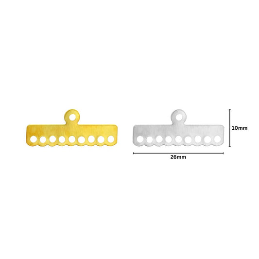 9 Hole Patti Connector | Size : 26mm | Qty : 100g | BF51