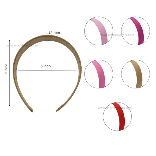 Satin Hair Band | Size : 24mm | Qty : 10pcs | HB07