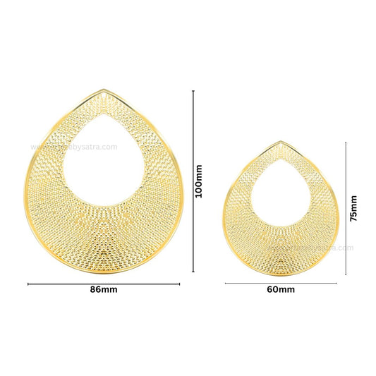 Drop Shape Metal Art Base | Qty : 100g | MA110