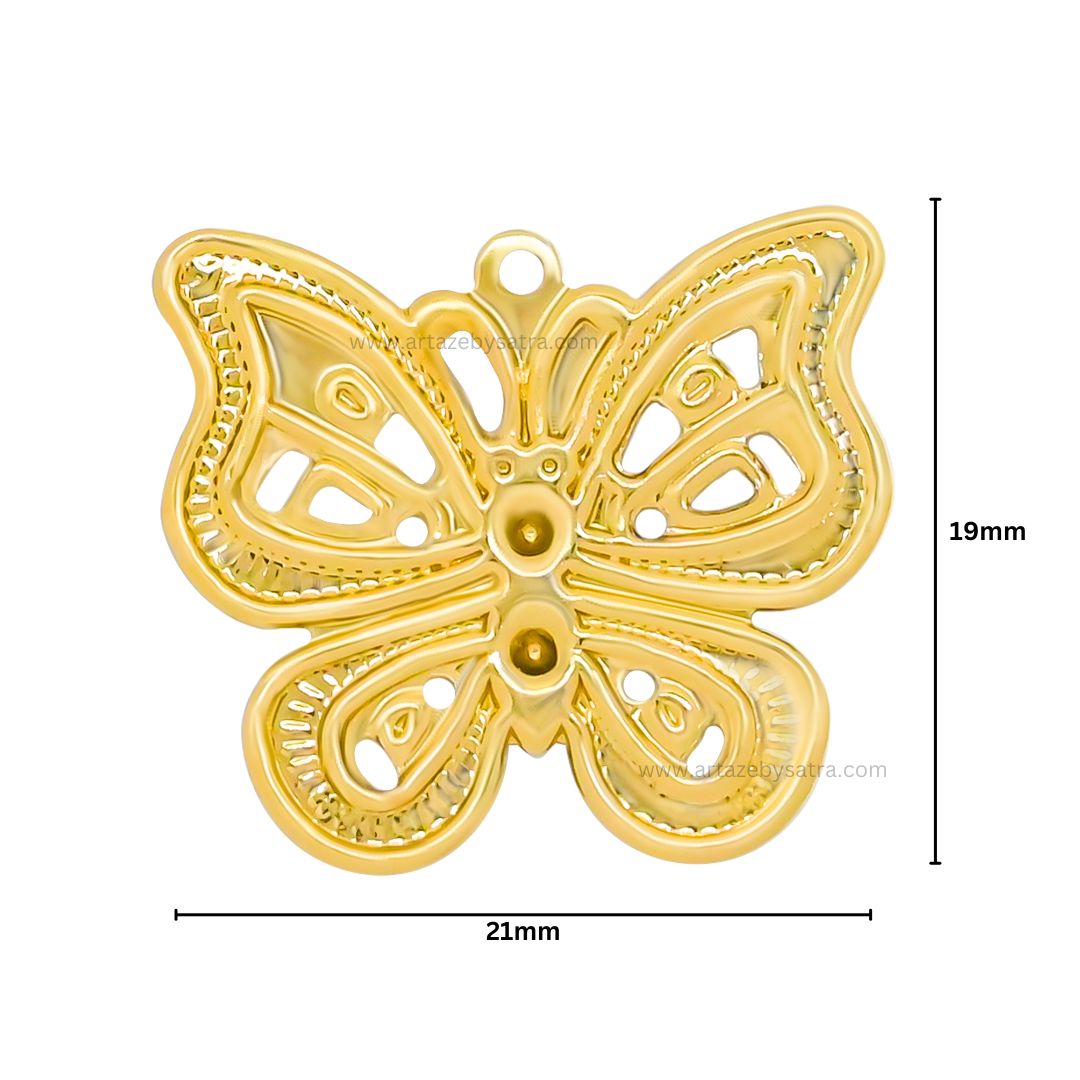 Butterfly Metal Art | Size : 19mm | Qty : 50pcs | F-6-4 | MA16
