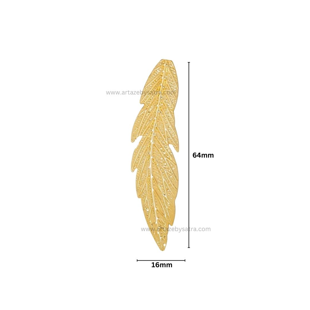 1 Naka Leaf Metal Art Base | Size : 64mm | Qty : 20pcs | F-1-14 | MA268