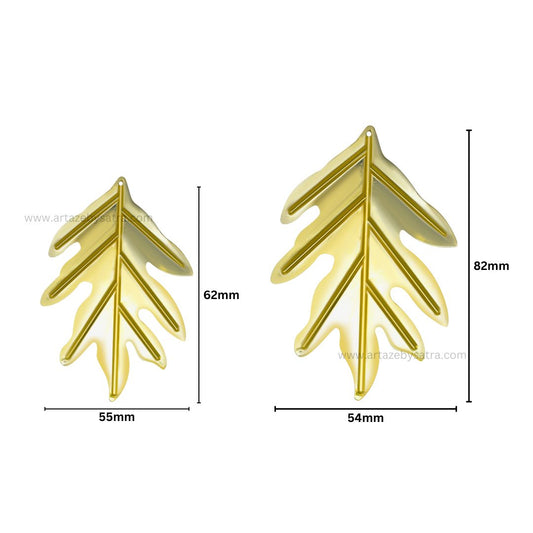 Metal Art leaf | Size : 62mm,82mm | Qty : 20pcs | F-4-34 | MA295