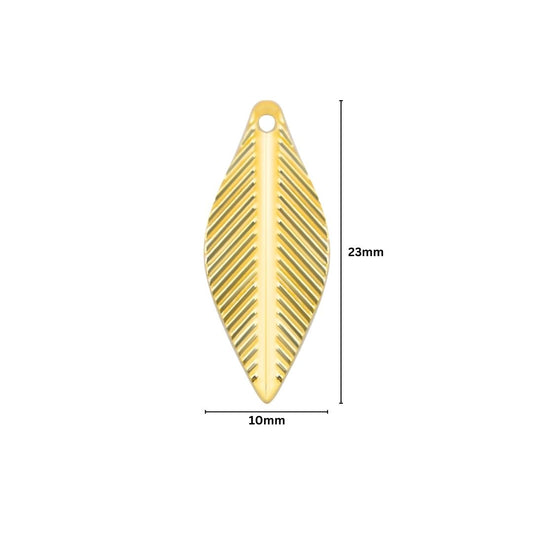 1 Loop Metal art leaf | Size : 23mm | Qty : 100pcs | MA315
